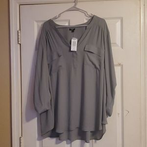 Grayish green blouse